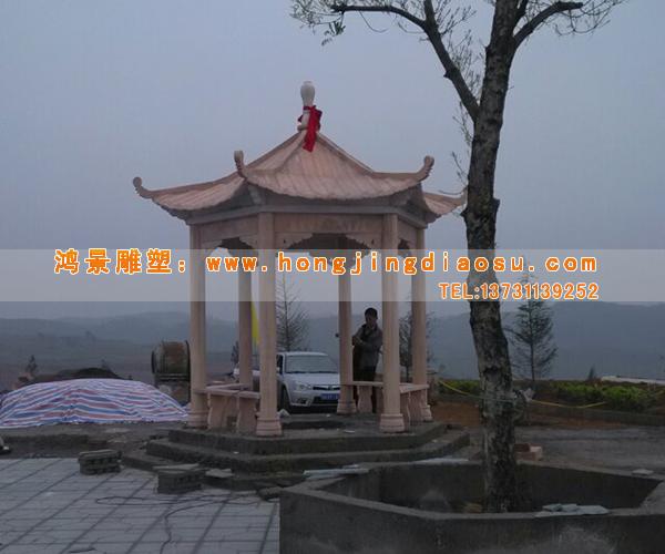 防腐木涼亭